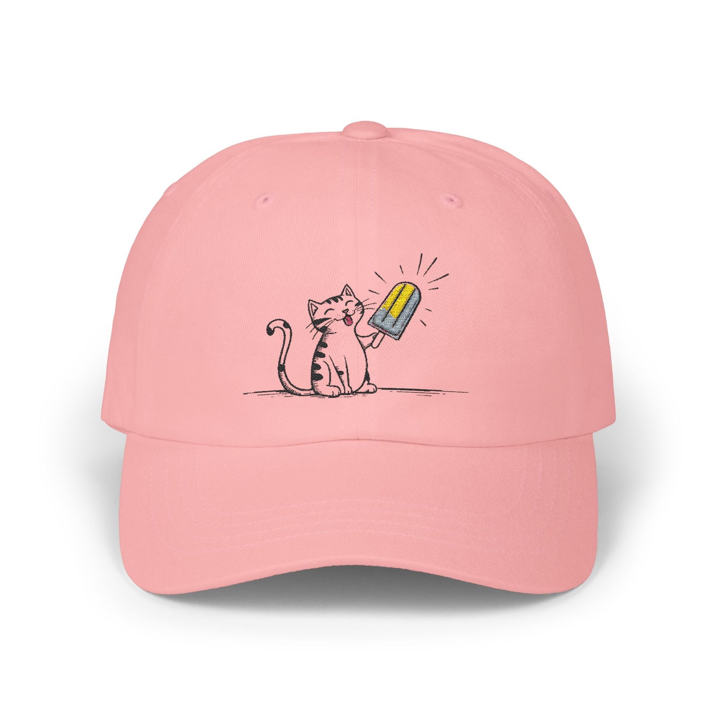BASK EMBROIDERED DAD CAP | POPSICLE CAT | PINK