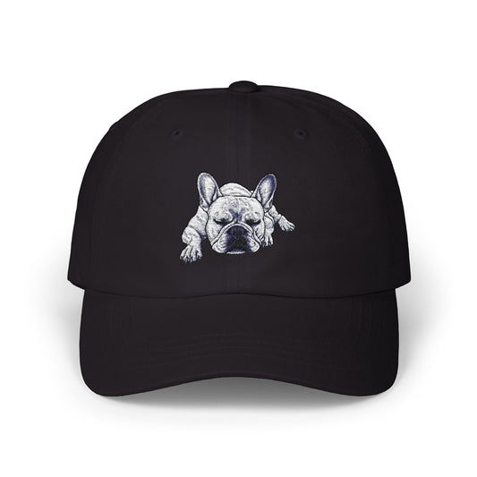 BASK EMBROIDERED HAT | SLEEPING ANIMALS | FRENCHIE | BLACK