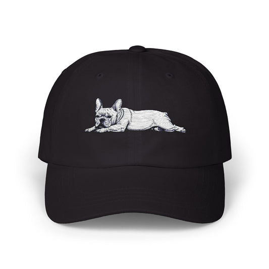 BASK EMBROIDERED HAT | FRENCHIE | BLACK