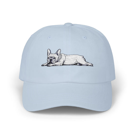 BASK EMBROIDERED HAT | FRENCHIE | LIGHT BLUE