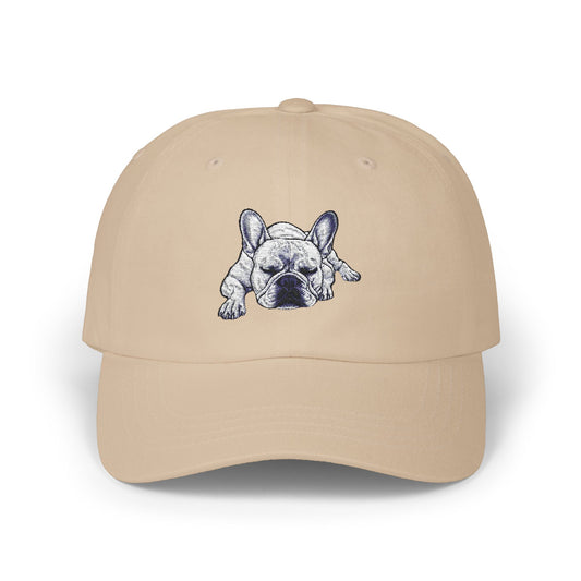 BASK EMBROIDERED HAT | SLEEPING ANIMALS | FRENCHIE | STONE